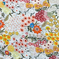 Tissu en coton 100% de luxe, qualité supérieure, motifs floraux élégants pour vêtements féminins