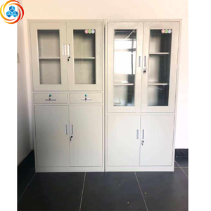 Modern <b>Lockable</b> Knock-down Metal 4-door Filing <b>Cabinet</b> with Adjustable Shelves for Office Bedroom and Warehouse <b>Storage</b> - Product Image 3