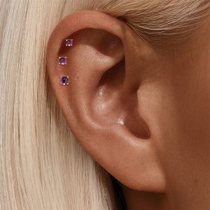 Pendientes de Plata de Ley 925 Chapados en Oro de 18K con Diseño Natural para Mujeres y Hombres, Regalo Único - Product Image 2