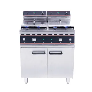 Industrial Restaurant Equipment Commercial Stainless Steel Standing Electric Deep Fryer Large Capacity Fryer