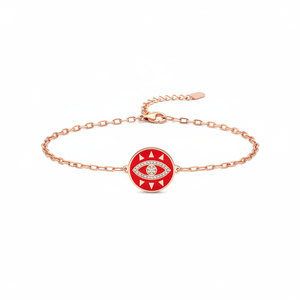 สีแดงเคลือบตาออกแบบสร้อยข้อมือหินเพทายตุรกีขายส่งหัตถกรรม 925 เครื่องประดับเงินสเตอร์ลิง - Product Image 2