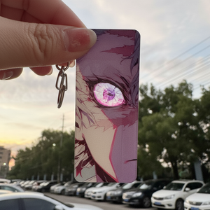 Quỷ Slayer Keychain rengoku kyoujurou sáng mắt hình chữ nhật hai mặt Acrylic Mặt dây chuyền Anime Ba lô quyến rũ - Product Image 5