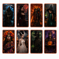 Barres en cuivre fin .999 de 1 oz, design exclusif coloré, série Halloween Horror, impression UV 2D sur le devant, 3D sur l'arrière, thème citrouille