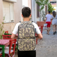 Sac à dos isotherme de style camouflage premium 18L, grande capacité, double compartiment, séparateur amovible, port de charge portable