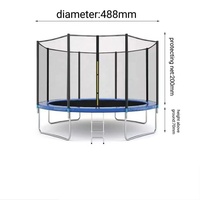 Trampoline rond pour enfants de 5 pieds avec filet de sécurité, lit de saut intérieur/extérieur.