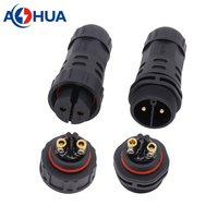 Câble d'alimentation AOHUA M25 2 3 broches IP68, fiches mâle et femelle étanches pour extérieur