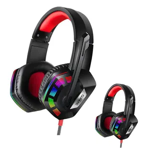 Casque d'éclairage de jeu USB virtuel 7.1 du fabricant en stock Casque de jeu filaire avec rapports d'audit de BSCI, ISO9001