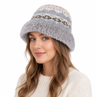 Chapeau Bob Hiver Chaud en Mélange de Laine, Protection des Oreilles, Tendance, Polyvalent, Tricoté, Extérieur, Coupe-Vent, Thermique