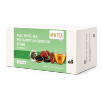 Thé Blanc aux Champignons Reishi et Polygonatum, Mélange Herbal Tonifiant Quotidien, Thé Santé, 2,5g*30 Sachets Pyramidaux, Boîte Personnalisable avec Logo, Vente Directe Usine