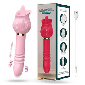 Couples Gift Rose-Themed Magic Insertable Vibrator Anal/<strong>Vaginal</strong> Female Intimate Simulation <strong>Toy</strong> - Product Image 4