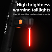 Feu arrière de vélo COB, lumière arrière de vélo étanche IPX4, feu LED de sécurité pour la conduite nocturne