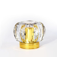 Capuchons en acrylique en gros, divers capuchons de parfum en stock, capuchons de flacon de parfum de 15 mm, couvercle doré