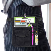Tablier de serveur pochette de taille sac d'argent utilitaire tablier de service de travail pour hôtel Bar toile Restaurant serveur sac de taille