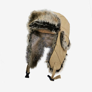 Dos colores a cuadros Otoño Invierno Trooper sombreros y protección para los oídos viento frío cálido piel sintética Rusia invierno trampero <span class=keywords><strong>aviador</strong></span> sombrero - Product Image 1