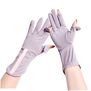 UPF50アンチUV女性ドライバーグローブ釣り用日焼け止めグローブハイキングアウトドアスポーツドライビンググローブ - Product Image 1