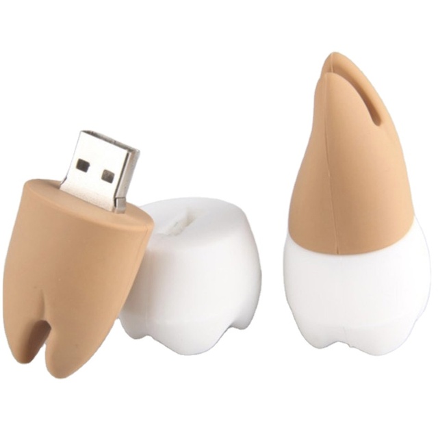 Custom 3D Tooth Shaped PVC USB Flash Drive Promotional Dental Medical Gift Pen Drive