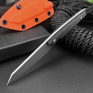 Couteau utilitaire droit compact en micarta haute dureté pour l'extérieur, léger, pour la chasse, la survie, le camping, outil multi-usage EDC - Product Image 3