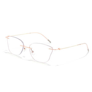 Lunettes de lecture sans monture Danyang 5703 en alliage anti-lumière bleue pour femmes, optique haute définition - Product Image 1