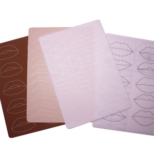 Personalizado 2 lados Microblading maquillaje permanente tatuaje hoja de látex almohadilla 15Mm silicona piel Pmu práctica piel para Pmu ceja labios - Product Image 3