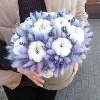 Fleurs séchées décoratives pour salon et chambre à coucher, coton naturel séché, 1 tête de coton, meilleures ventes