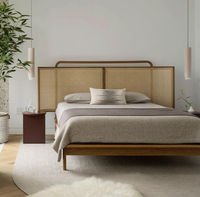 Lit double de luxe créatif pour chambre principale, style nordique hôtelier