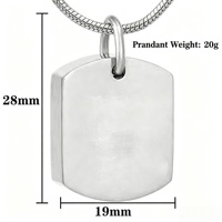 Collar con Urna Conmemorativa para Mascotas de Acero de Titanio, Colgante Grabado con Corazón de Lobo para Guardar Cenizas de Perro o Gato