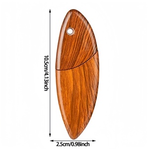 Couteau pliant EDC miniature personnalisé avec logo, manche en bois, outil de poche en acier inoxydable pour la survie en plein air, le camping et la randonnée - Product Image 2