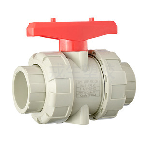 Robinet à bille à double union manuel PPH, résistant aux hautes températures, joint thermofusible, étanche à l'huile, interrupteur pour tuyau d'eau, 20 25 32 - Product Image 1