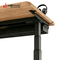 Bureau debout ergonomique moderne avec grande surface de travail extensible, montage facile, design contemporain, table à hauteur réglable