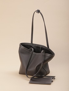 Nouveaux sacs fourre-tout décontractés en cuir de vachette marron à imprimé litchi pour femmes, sacs à main grande capacité en cuir véritable pour femmes, sacs à bandoulière pour femmes - Product Image 4