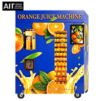 Machine à jus d'orange frais automatique de qualité commerciale avec double fenêtre, scellage intelligent des gobelets, écran tactile et prise en charge SDK multiple