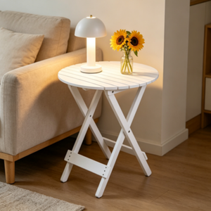 <span class=keywords><strong>Mesa</strong></span> Lateral <span class=keywords><strong>Plegable</strong></span> de Madera de Abeto para Exteriores, Moderna, Fácil de Montar, Escritorio Portátil para Jardín, Barbacoa, <span class=keywords><strong>Terraza</strong></span> y Actividades de Relajación - Product Image 2