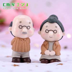 Yxs Chen Juns micro-paysage bonsaï, gâteau succulent, <span class=keywords><strong>grand</strong></span>-père et <span class=keywords><strong>grand</strong></span>-mère, couple, beaux-parents, ornements d'artisanat en plastique - Product Image 2