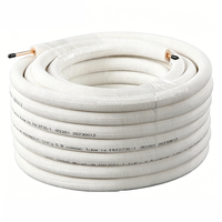 Kit de conduites en cuivre isolées en PE blanc pour système split de climatisation