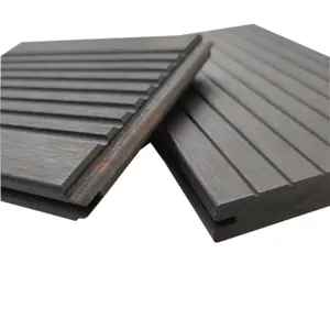 Outdoor end matched deep carbonization strand woven bamboo decking direct factory