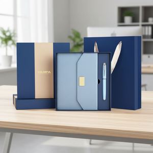 Custom Logo Leather Refillable Notebook Gift Set Luxury <b>A5</b> Planner 2026 New Arrival Agenda 6 Ring Glod Binder Journal <b>Diary</b> - Product Image 4