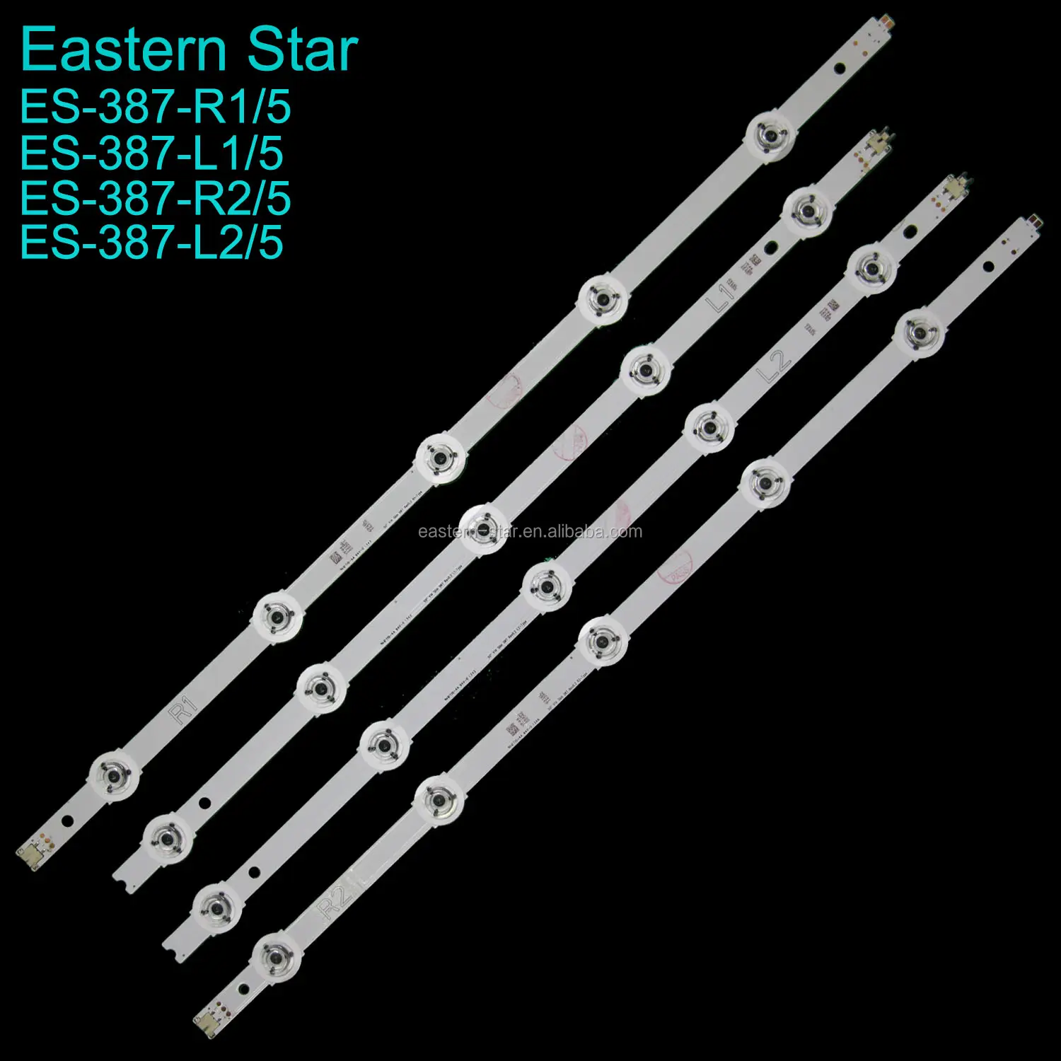 Eastern Star ES-387 R1/L1/R2/L2 TV Strip lampu latar LED digunakan untuk ELG 50 V14 SLIM DRT REV0.2 L1 tipe 5 + 5 + 5 + 5
