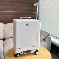 Valise intelligente à roulettes avec cadre en aluminium, poignée intelligente, nouveau design, valise-poussette