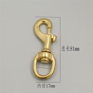 Mousqueton pivotant en laiton massif poli avec logo personnalisé pour laisse de chien et accessoires de sac - Quincaillerie métallique de haute qualité, plusieurs tailles - Product Image 4