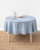 Nappe ronde en lin vert sauge YILUN, nappes rondes pour mariage, nappe ronde de 120 cm pour mariage, sur mesure