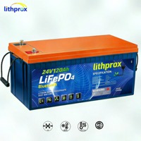 Batterie LiFePO4 à décharge profonde pour voiturette de golf 25.6V 120AH Grade A Solaire 6000 Cycles BMS intelligent Bus CAN Terminal M8 CE RoHS IP67 OEM ODM