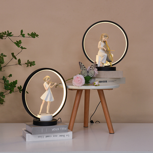 Belle chambre Table intérieur <span class=keywords><strong>d</strong></span>écoration de la maison nordique chambre veilleuse <span class=keywords><strong>violoncelle</strong></span> fille Statue - Product Image 3