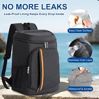 Sac à dos isotherme en polyester 23L, imperméable, léger, pliable, avec fermeture éclair, pour le transport de nourriture, camping, randonnée, voyage