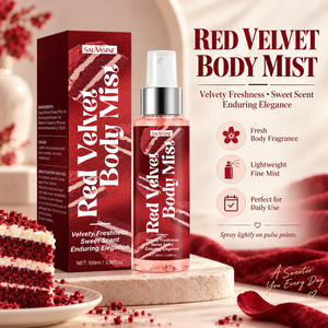 Brume pour le corps pour <span class=keywords><strong>femme</strong></span> Red Velvet en marque propre, 100 ml, <span class=keywords><strong>parfum</strong></span> élégant et durable, <span class=keywords><strong>parfum</strong></span> longue durée, utilisation quotidienne, eau <span class=keywords><strong>de</strong></span> toilette - Product Image 1