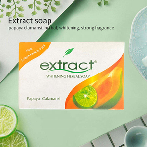 PAPAYA Jabón hecho a mano de limón y fruta Jabón de barra de limpieza para lavado de cara para ducha de baño Todo Tipo de Piel al por mayor - Product Image 1