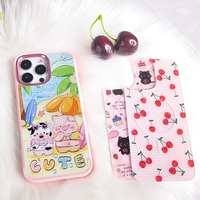 Coque de téléphone à panneau arrière magnétique remplaçable pour Iphone17/17pro/17promax/17air avec le cochon au beurre doré