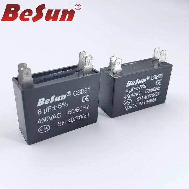 Ceilling Fan Capacitor CBB61 Factory 1-50uf 250v AC Starting Fan Capacitors Terminal Plastic Capacitor Electric Power Source