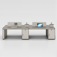 Bureau de travail moderne minimaliste réglable de haute qualité pour 4/6/8 personnes, poste de travail autonome