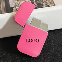 TIKTOK Design moderne flamme rouge logo personnalisé briquet HK briquet corps rose briquets flamme rose pour cigarette
