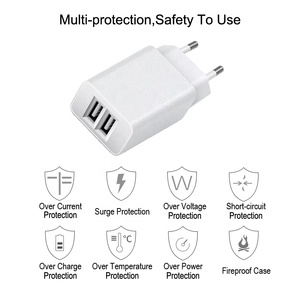 Cargador de Pared con Certificación CE GS Premium, Enchufe Europeo, Dos Puertos USB, 5V 2A 10W, Adaptador de Corriente Alterna para Teléfono Móvil - Product Image 4